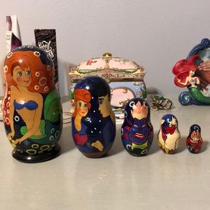 Custom the Little Mermaid nesting dolls